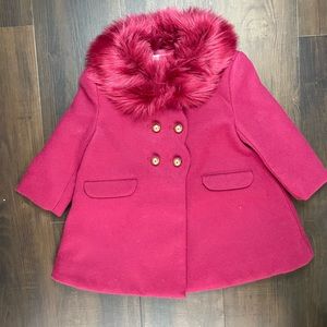 Janie & Jack Burgundy Winter Coat - Baby - Never Worn